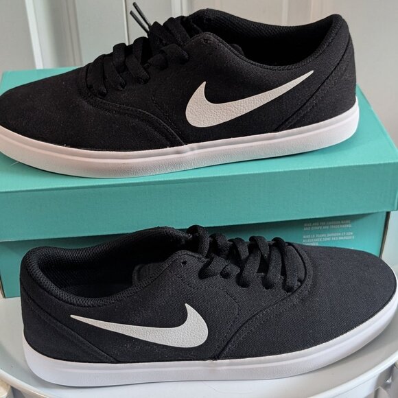 Women's Check Solarsoft Canvas SB 'Black Platinum Size 9.5 Runner - Picture 1 of 8